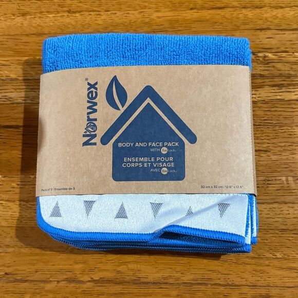 Norwex Face and Body Cloths Set of 3 Marine NWT - Picture 9 of 10